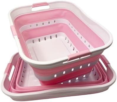 SAMMART 42L Collapsible Plastic Laundry Basket by SAMMART