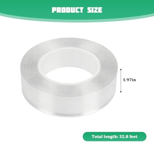 Car Door Edge Protector, 1.96In x 33Ft Anti-Collision Transparent Invisible - Image 2