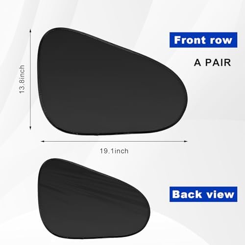 2 PCS Car Side Window Sun Shade, Static Cling Privacy Curtain Front Window - Image 2