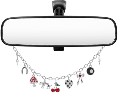 Rearview Mirror Charm for Car Stainless Steel Cable Chain by BEAMARKER