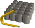 ColorLugs Vinyl Lug Nut Cover | Grey | Flexible Fit Wheel Lug Nut Cap | Fits 19 by Colorlugs