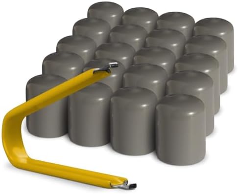 ColorLugs Vinyl Lug Nut Cover | Grey | Flexible Fit Wheel Lug Nut Cap | Fits 19 by Colorlugs