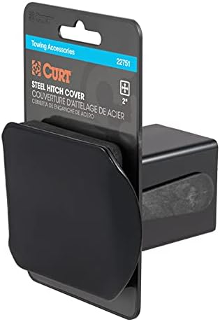 CURT 22751 Black Steel Trailer Hitch Cover, Fits 2-Inch Receiver by CURT
