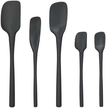 Tovolo Flex Core 5 Piece Silicone Spatula Set Heat Resistant All Silicone by Tovolo