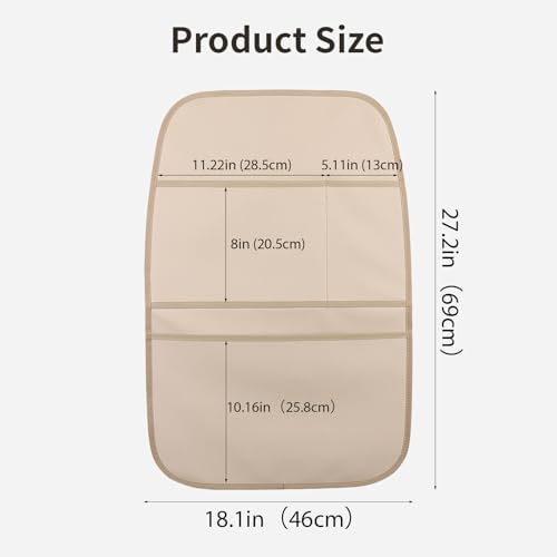 Kick Mat Back Seat Protector Waterproof Leather Car Seat Back Organizers Cover - Image 3