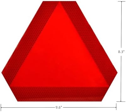 Slow Moving Vehicle Triangle Reflective Sticker, 9.6" x 8.3", 2 Pack - Image 5
