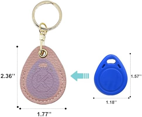 Leather Key Fob Holder, Access Card Key Chains RFID Protector, NFC Smart Key - Image 2