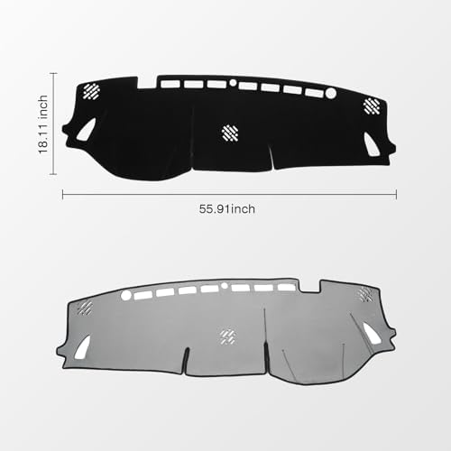 KUST Black Dash Cover for Subaru Outback 2020 2021 2022 2023 2024 2025 Left - Image 2