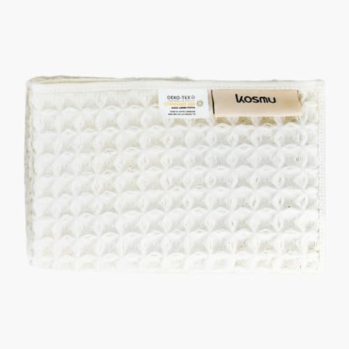 Luxury Organic Japanese Cotton Waffle Bath Towel | Thick, Quick Dry Bathroom by KOSMU