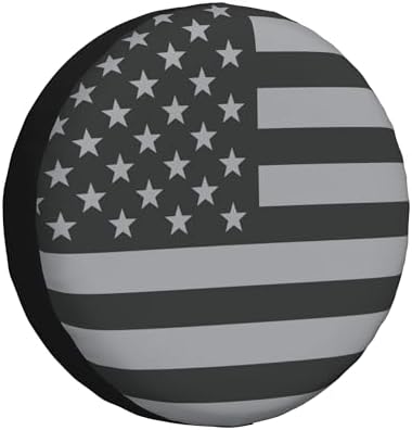 Spare Tire Cover American USA Flag Weatherproof Universal Wheel Protectors by TGKBRMEA