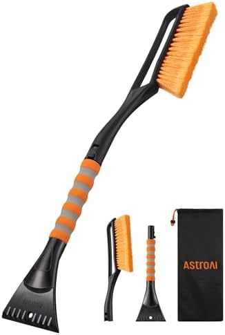 AstroAI 27" 2-in-1 Detachable Snow Brush & Ice Scrapers by AstroAI