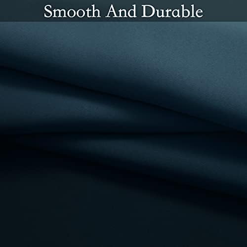 SimpleHome Ombre Gradient Navy Blue White to Gray Bedroom Curtains - Image 6