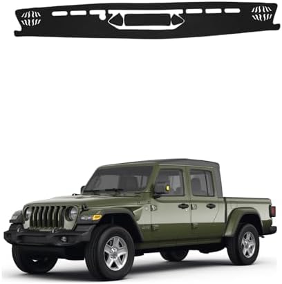Dashboard Mat Cover for Jeep Gladiator JT 2020 2021 2022 2023 Nonslip Center by BOLTRY