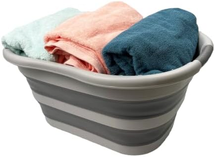SAMMART 40L Set of 2 Collapsible Plastic Laundry Hamper - Image 5