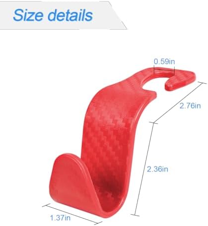 Osilly Car Seat Headrest Hook, 4 Pack Auto Seat Hanger Storage Organizer - Image 2