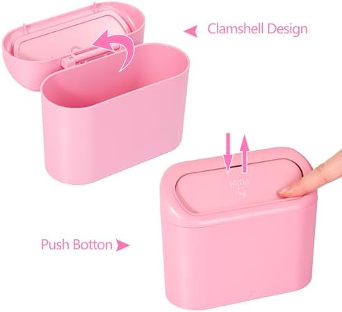 NBTEPEM Pink Car Trash Can - Image 4