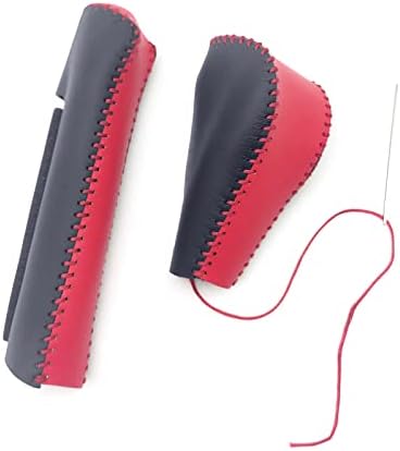 Black Red Handbrake&Shift Knob Cover Compatible - Image 2