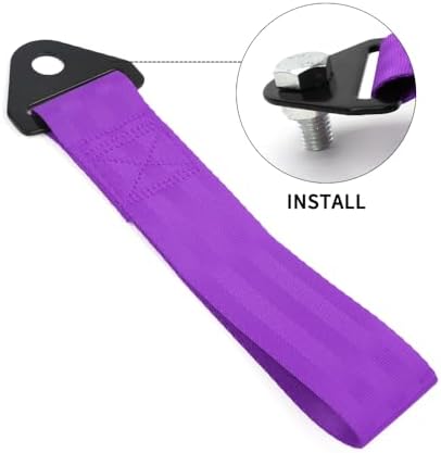 RASTP Racing Tow Strap for Front or Rear Bumper - Image 3