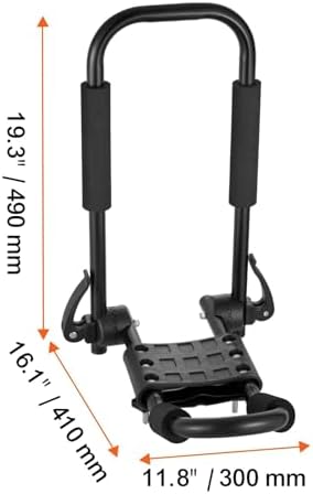 Kayak Roof Rack 2 Pairs J-Bar Soft Roof Rack Quick Folding Top Mount Tie Down - Image 2