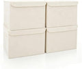 Bagnizer Large 22 Quart Linen Fabric Foldable Storage Bin Cube Organizer Basket by Bagnizer