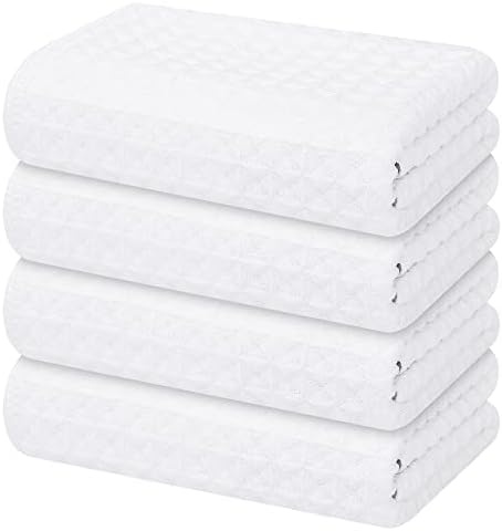 Homaxy Microfiber Waffle Weave Kitchen Towels, 4 Pack by Homaxy