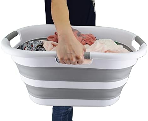 SAMMART 40L Set of 2 Collapsible Plastic Laundry Hamper - Image 6