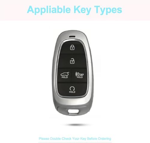 for Hyundai Key Fob Cover with Keychain, 5 Buttons - Image 3