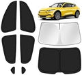 KUST Car Window Shades for Ford Mustang Mach-E 2021-2024 2025 Windshield Sun by KUST