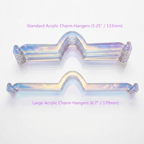 10 Pack Rearview Mirror Charm Hanger Blanks Large 6.7 Inch, Iridescent Rainbow - Image 2