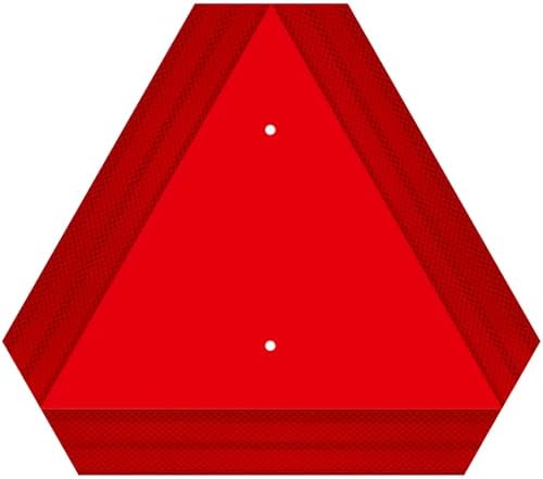 Slow Moving Vehicle Triangle Sign, Rust Free Aluminum, 40-mil Thick Reflective by ZLMWOOD