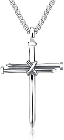 Isaiah 41:7 Nail Cross for Car Rearview Mirror Hanging Accessories Pendant by LeapoFaith