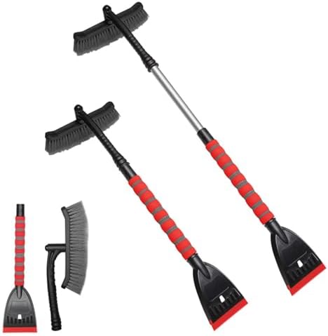 3. Heavy-Duty Ice Scraper Tool Featuring Rotatable Dense Bristles & Detachable by Unknown