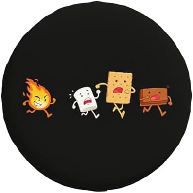 Spare Tire Cover with Marshmallow Campfire Pattern Wheel Covers 14inch by Unknown