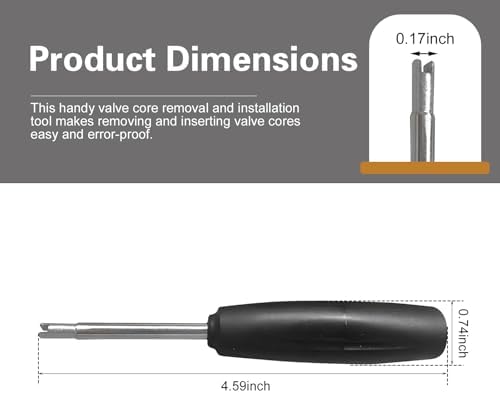 2 PCS Valve Core Torque Tool, Valve Stem Removal Tools, Valve Core Removal and - Image 2