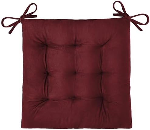 OVOV 1 Pack Chair Cushions for Dining Chairs 15.5"x15.5" Burgundy by OVOV