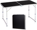 4.0 Ft Folding Portable Camping Table Black by Unknown