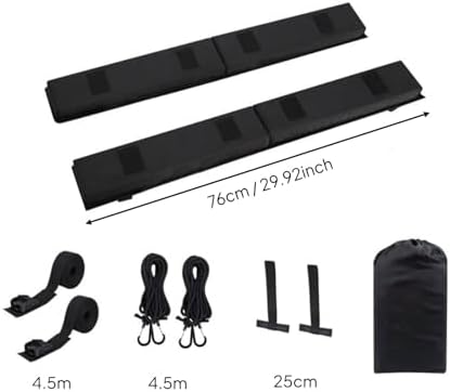 predolo Car Roof Cushion Padded Roof Rack Pad Luggage Carrier Crossbar - Image 7