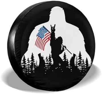 American Flag Camping Spare Tire Cover Wheel Protectors Weatherproof Wheel by cozipink