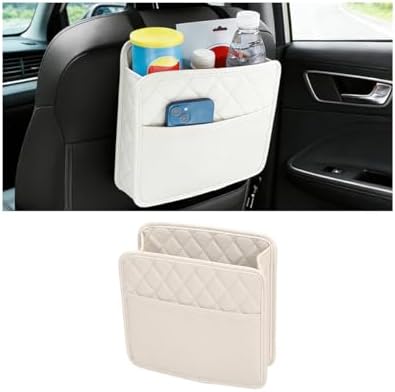Car Seat Back Organizer, Leather Automotive Backseat Hanging Storage Pocket by Guilcam