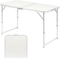 3.0 Ft Folding Portable Camping Table White by Unknown