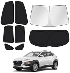 Canvcle Window Shades for 2018-2023 Hyundai Kona Accessories Windshield Sun by Canvcle