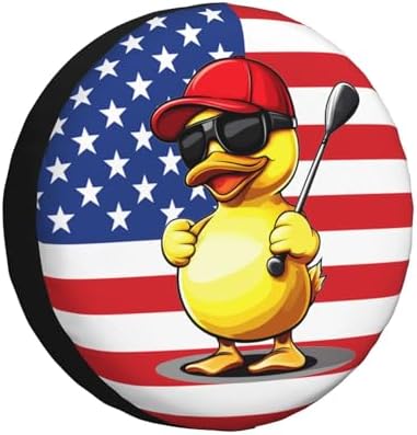 Funny Duck Spare Tire Cover Weatherproof Universal Wheel Protectors Cute Duck by Unknown