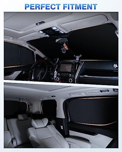 Canvcle Windshield Sun Shade for 11th Gen Honda Civic 2022-2025 2026 Side Rear - Image 5