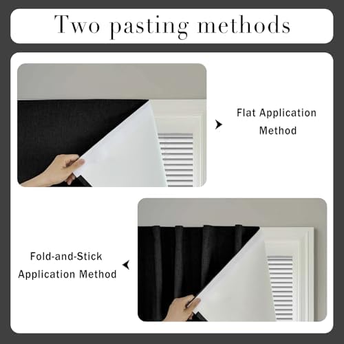 100% Blackout Magic Tape Stick On Curtains Window Shades Pull Down Blackout - Image 5