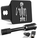 Human Skeleton Hitch Cover for 2 Inch Receivers, Cute Skeleton Skull Posing by TOEASYTY