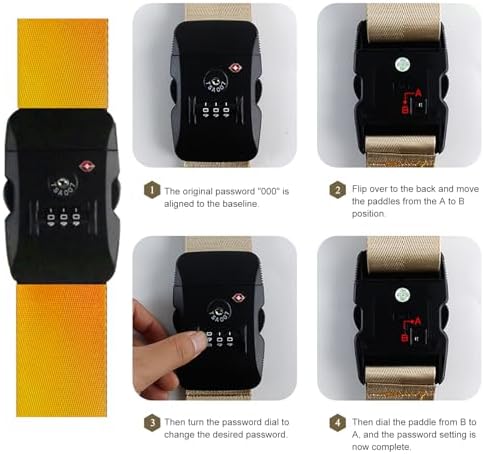 Veki Travel Luggage Straps for Suitcases, TSA Approved - Image 4