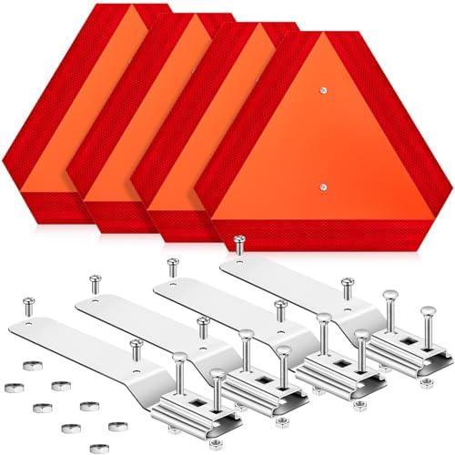 Yaocom 4 Sets Slow Moving Vehicle Triangle Sign by Yaocom