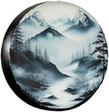 Misty Mountain Landscape Spare Tire Cover by TZBVTAU
