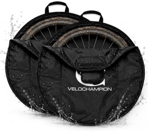 VeloChampion Waterproof Nylon Bike Wheel Bag, Medium 700c-26", 2 Pack by VELOCHAMPION