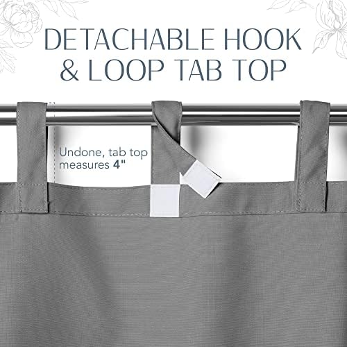 Matine Solid Tab Top Indoor/Outdoor Window Curtain - Image 5